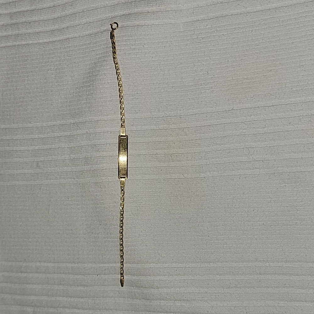Gold Nameplate Bracelet 14K gold